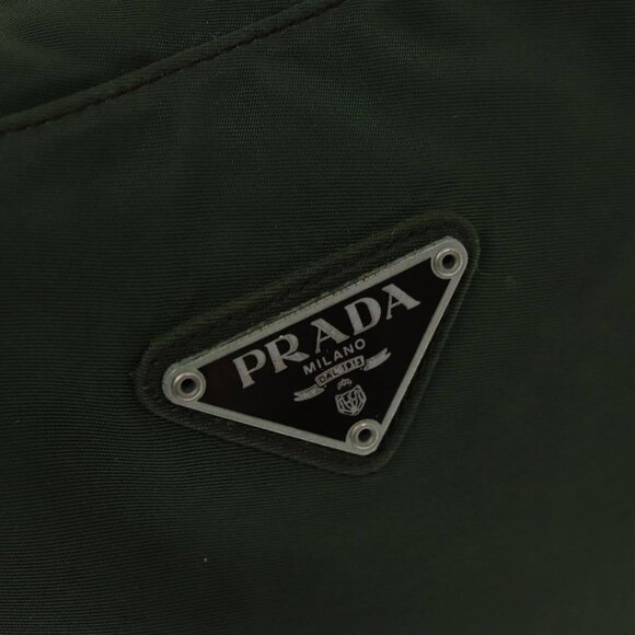 PRADA Hand Bag Nylon Khaki Auth ac2986 - Picture 13 of 16